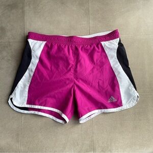 Adidas Women's Pink and Black Shorts